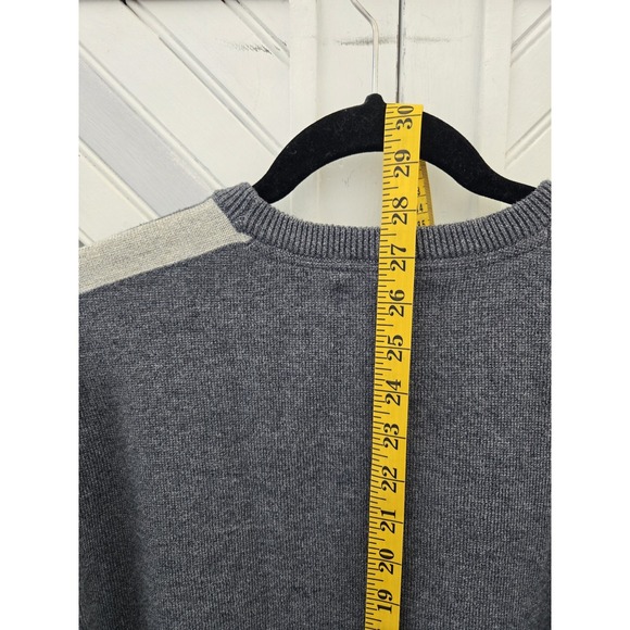 Eddie Bauer Men's XL‎ Gray Mediumweight Thick Long Sleeve Crew Neck Knit Sweater - Picture 13 of 14